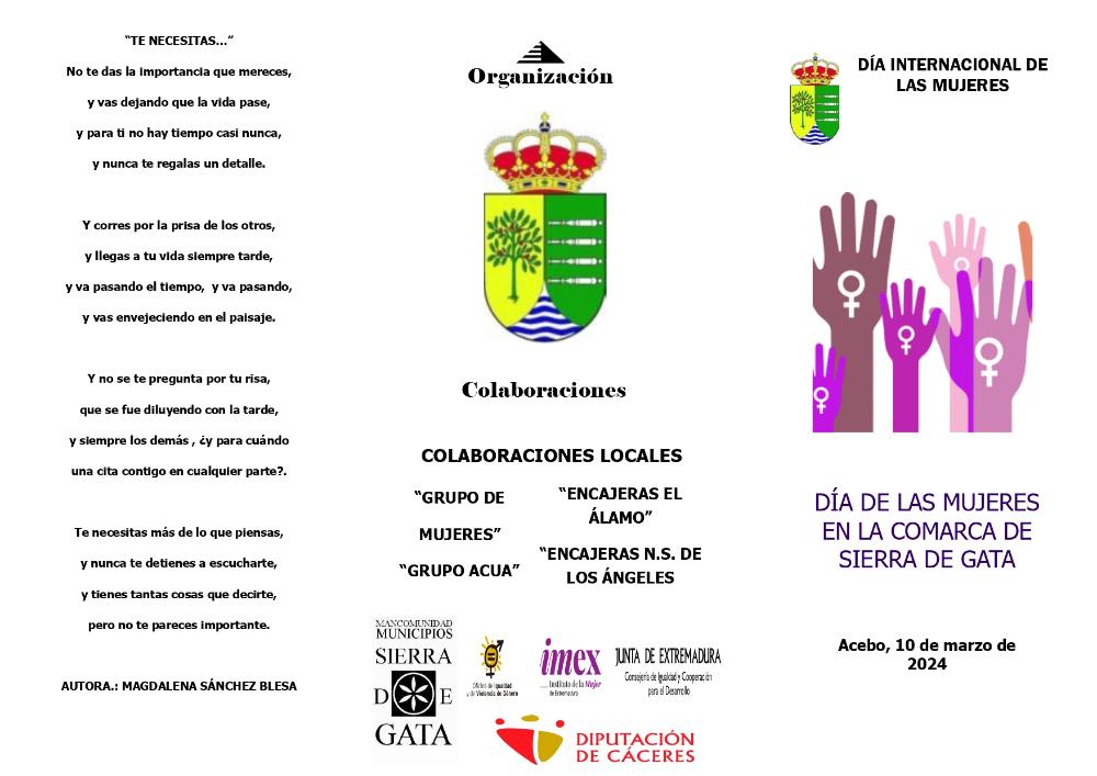 Imagen Día Internacional de la Mujer - Actividades en Acebo, el próximo día 10 de marzo.