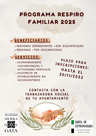 Imagen Programa Respiro Familiar 2025