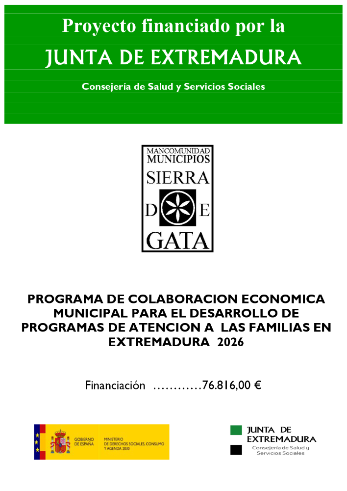 Imagen Programa de colaboración económica municipal para el desarrollo de programas de atención a las familias en Extremadura - Ejercicio 2026